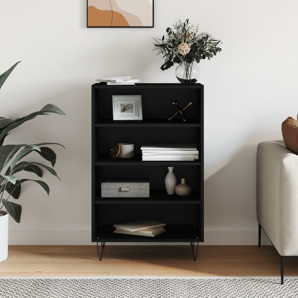 Buffet haut noir 57x35x90 cm bois d'ingénierie - XIOS