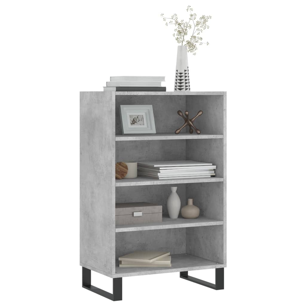 Buffet haut gris béton 57x35x90 cm bois d'ingénierie - XIOS