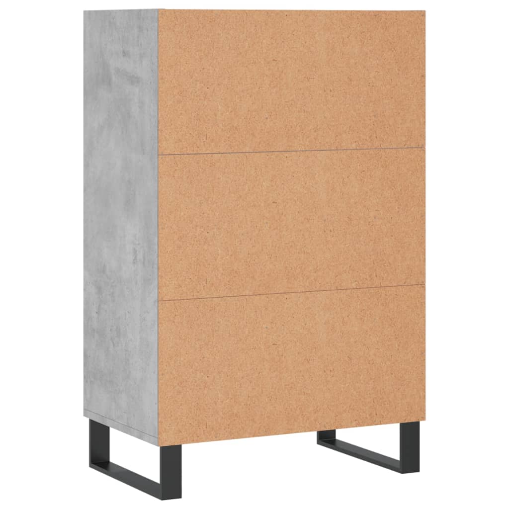 Buffet haut gris béton 57x35x90 cm bois d'ingénierie - XIOS