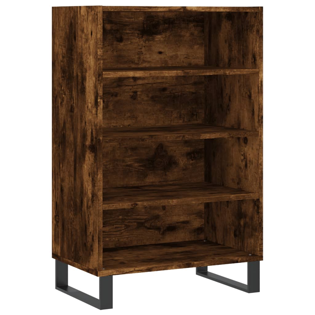 Buffet haut chêne fumé 57x35x90 cm bois d'ingénierie - XIOS