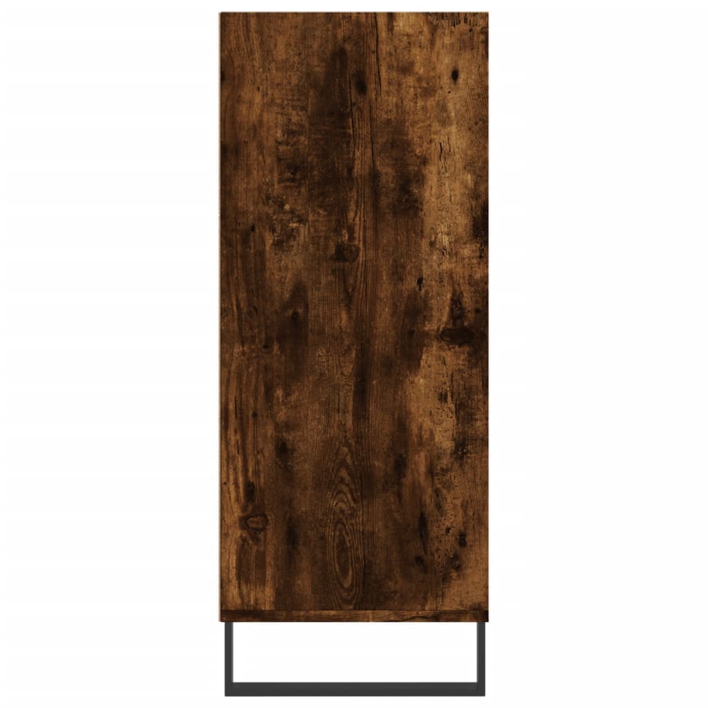 Buffet haut chêne fumé 57x35x90 cm bois d'ingénierie - XIOS