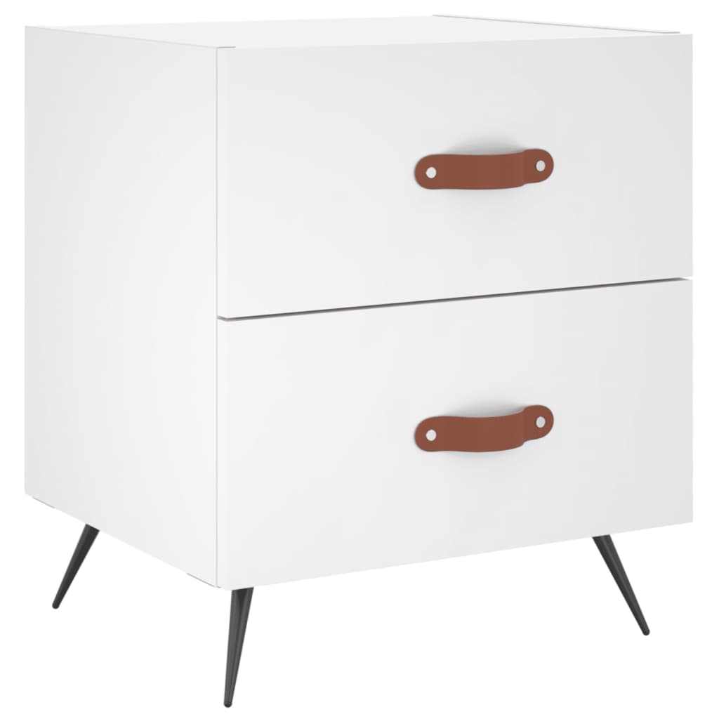 Tables de chevet 2 pcs blanc 40x35x47,5 cm bois d’ingénierie - XIOS
