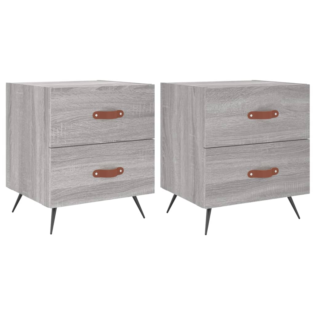 Tables de chevet 2 pcs sonoma gris 40x35x47,5 cm - XIOS