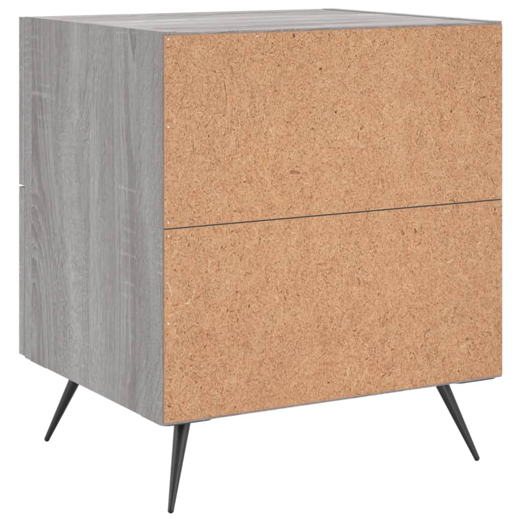 Tables de chevet 2 pcs sonoma gris 40x35x47,5 cm - XIOS