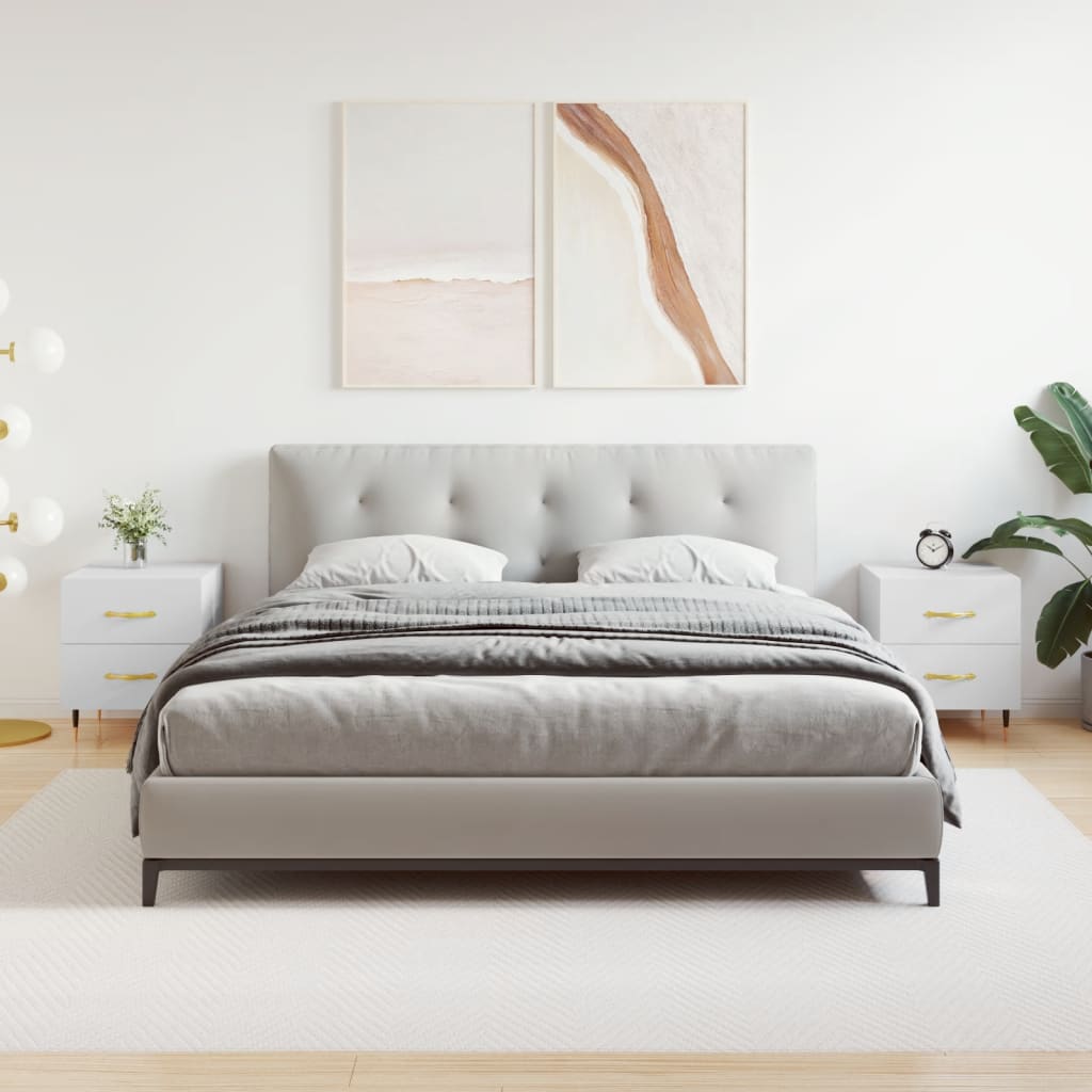 Tables de chevet 2 pcs blanc 40x35x47,5 cm bois d’ingénierie - XIOS