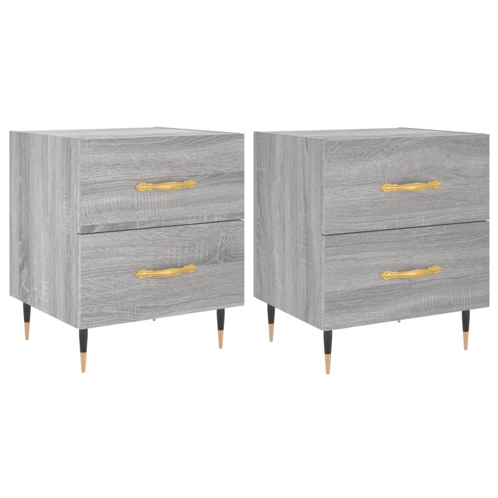 Tables de chevet 2 pcs sonoma gris 40x35x47,5 cm - XIOS