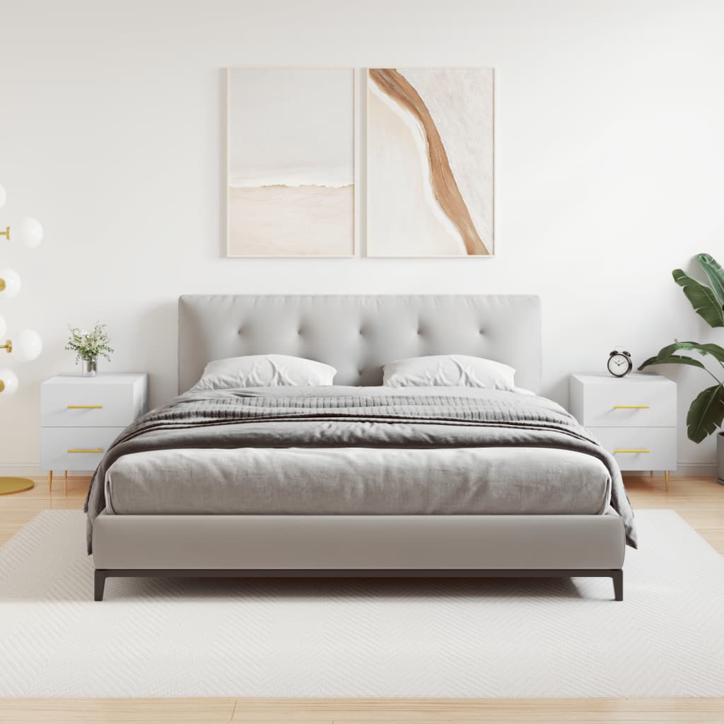 Tables de chevet 2 pcs blanc 40x35x47,5 cm bois d’ingénierie - XIOS