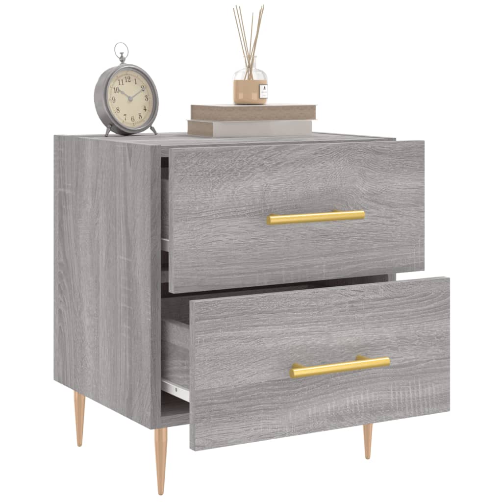 Table de chevet sonoma gris 40x35x47,5 cm bois d’ingénierie - XIOS
