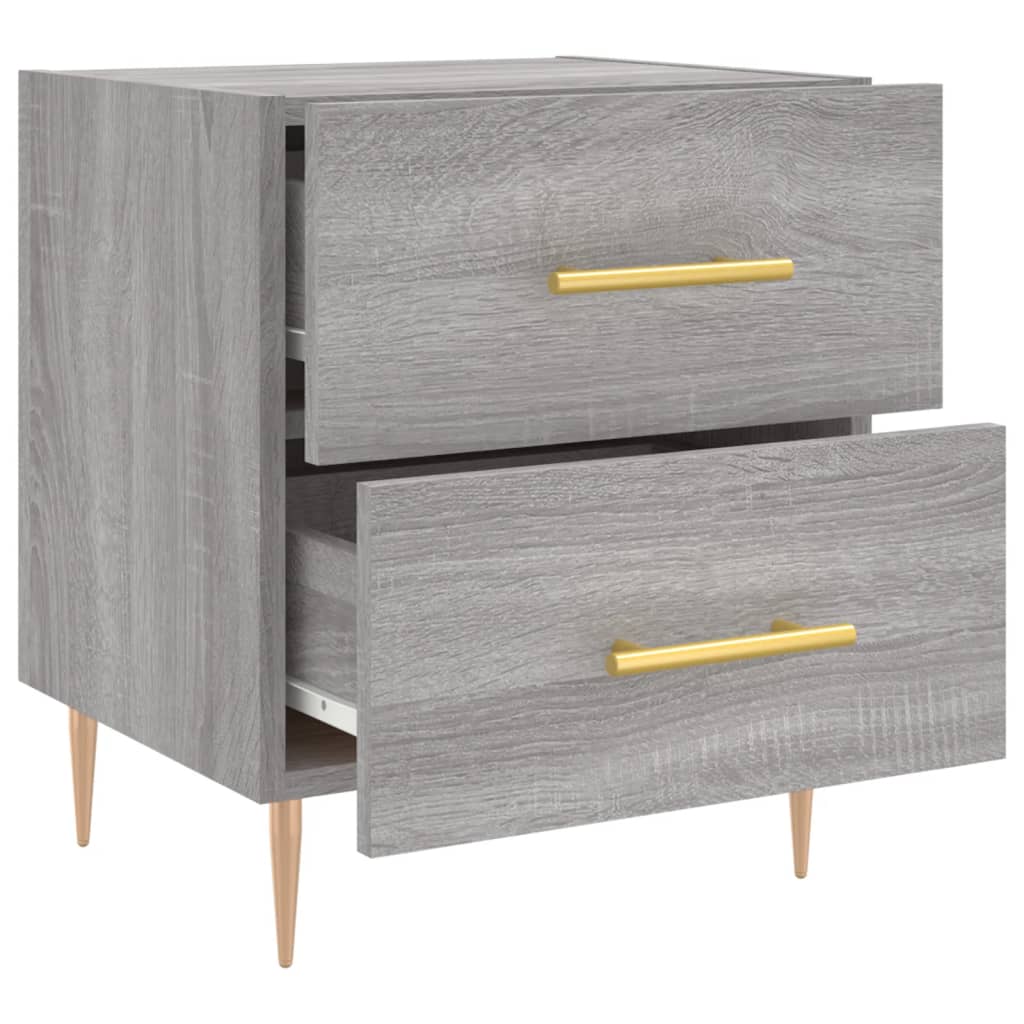 Table de chevet sonoma gris 40x35x47,5 cm bois d’ingénierie - XIOS