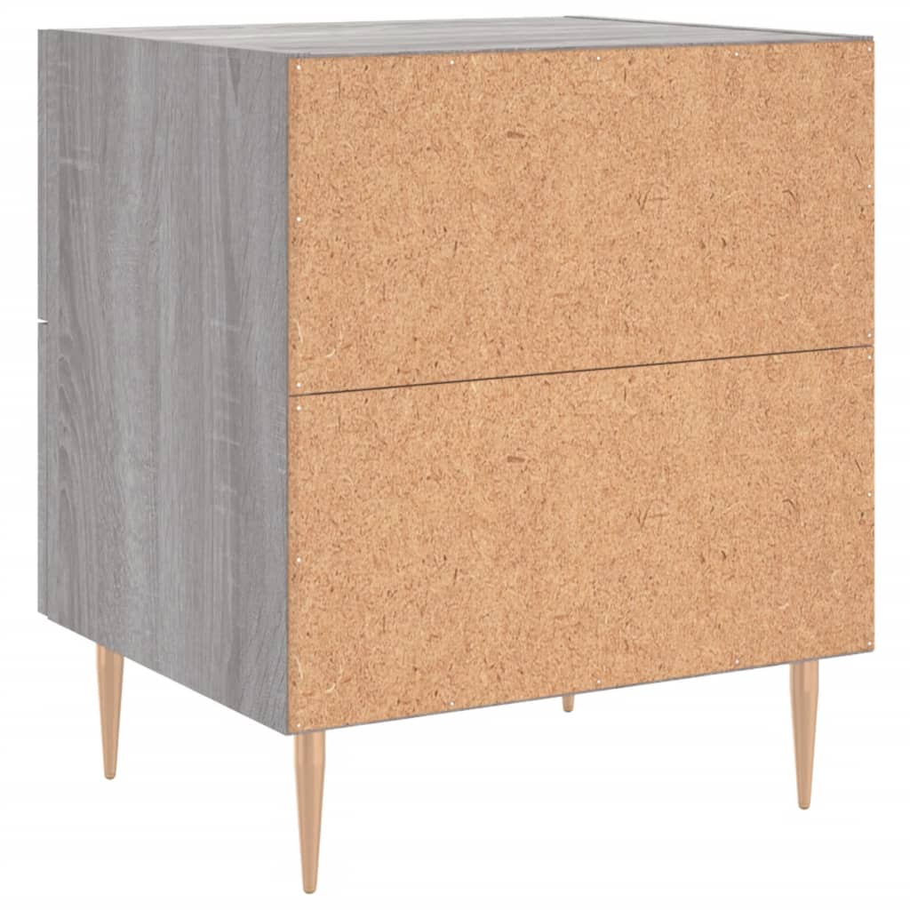 Table de chevet sonoma gris 40x35x47,5 cm bois d’ingénierie - XIOS