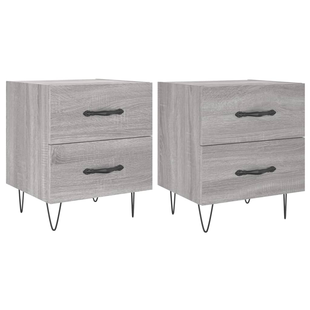 Tables de chevet 2 pcs sonoma gris 40x35x47,5 cm - XIOS