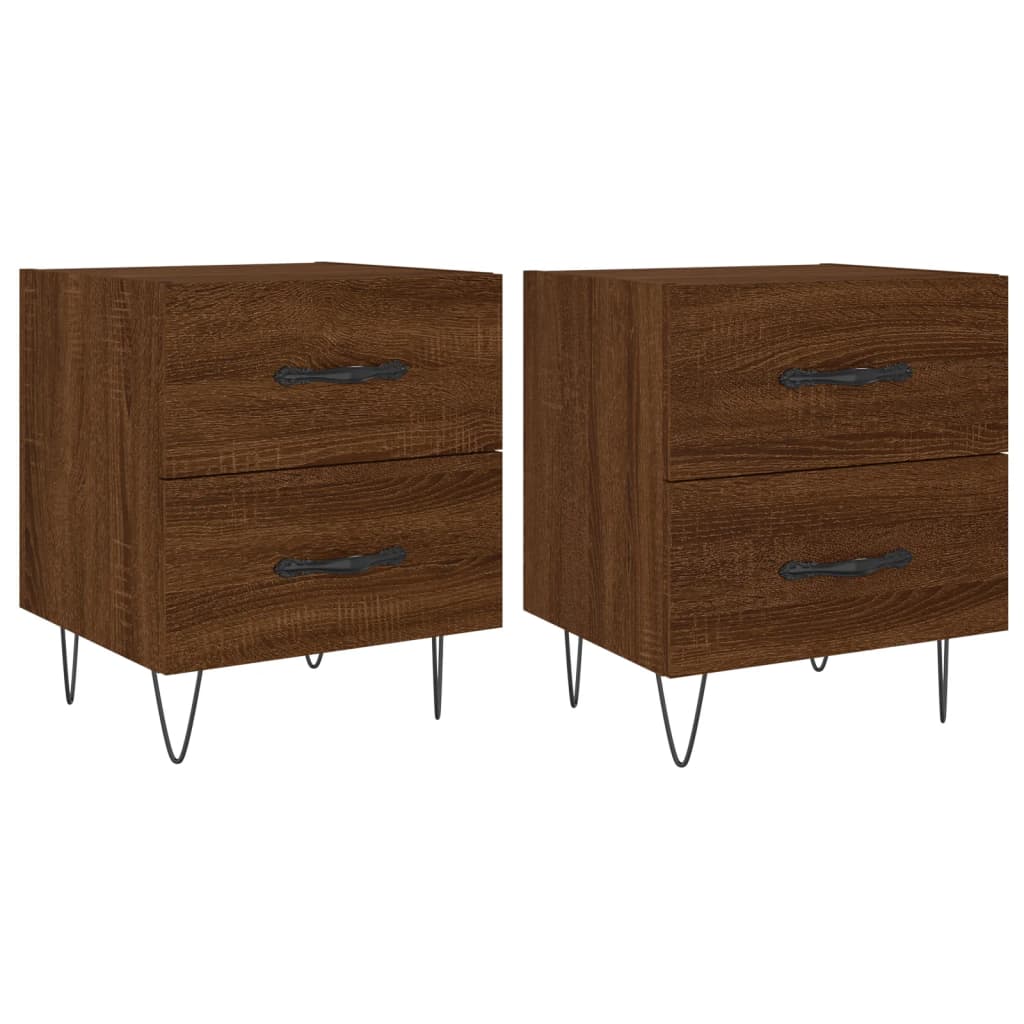 Tables de chevet 2 pcs chêne marron 40x35x47,5 cm - XIOS