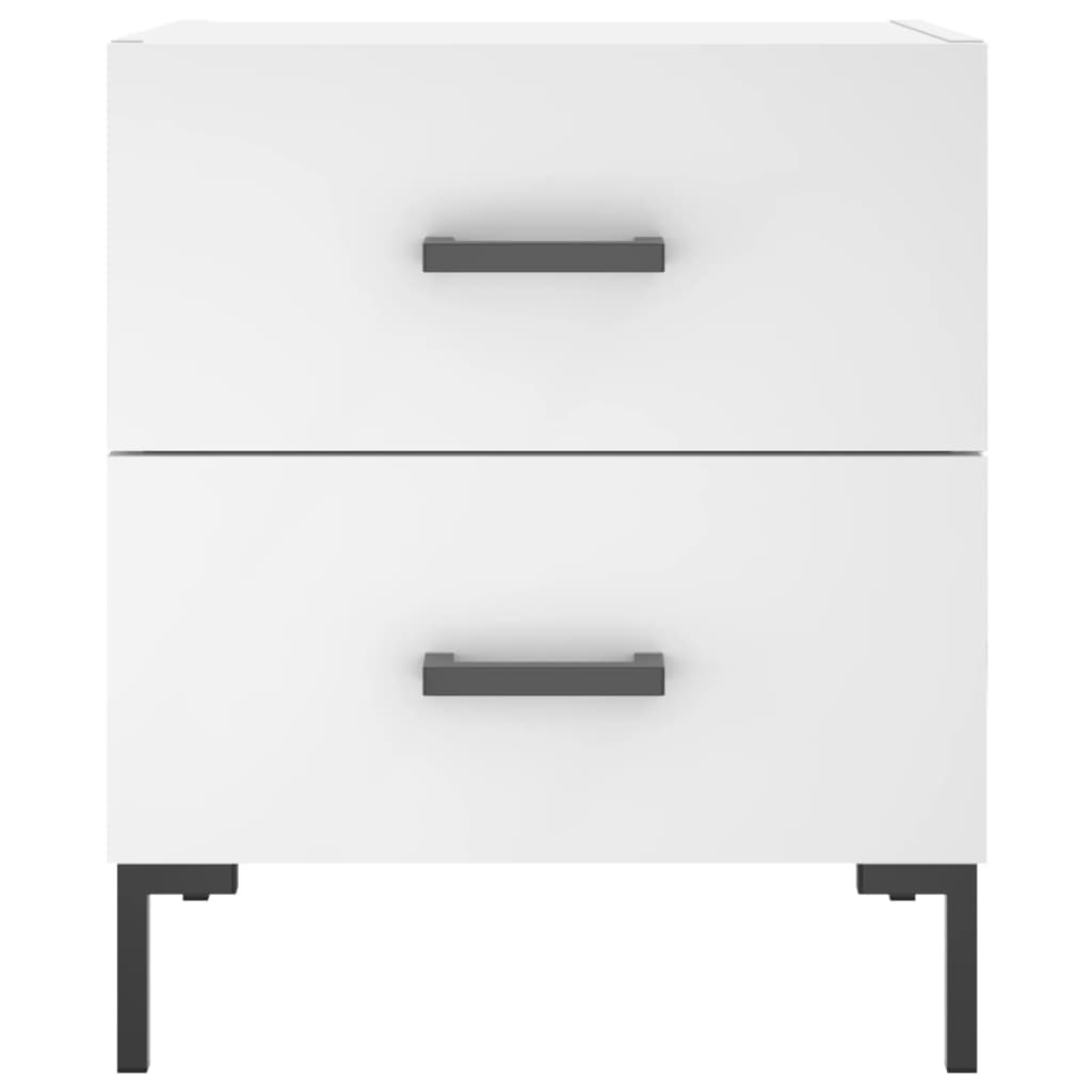 Table de chevet blanc 40x35x47,5 cm bois d’ingénierie - XIOS