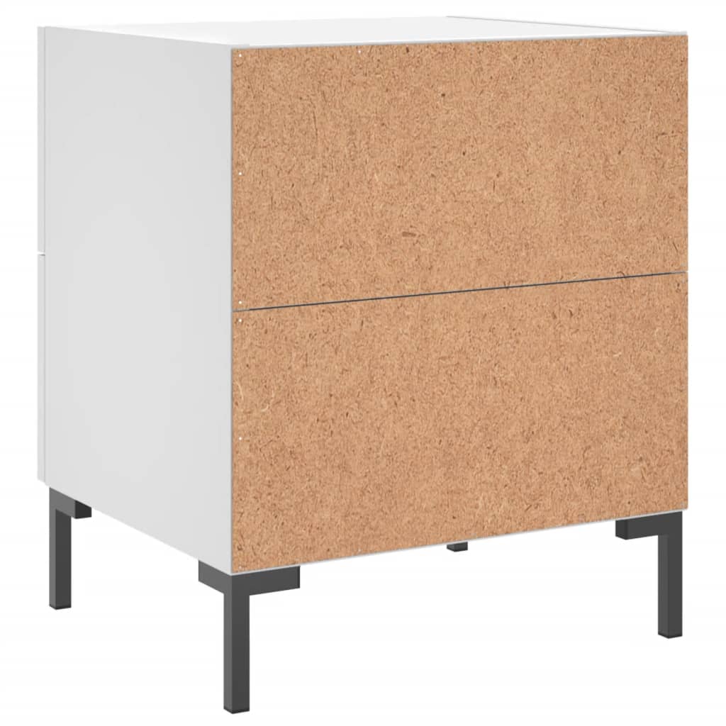 Table de chevet blanc 40x35x47,5 cm bois d’ingénierie - XIOS