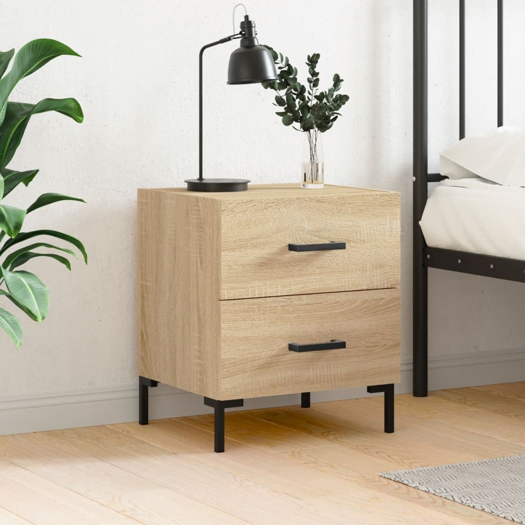Table de chevet chêne sonoma 40x35x47,5 cm bois d’ingénierie - XIOS