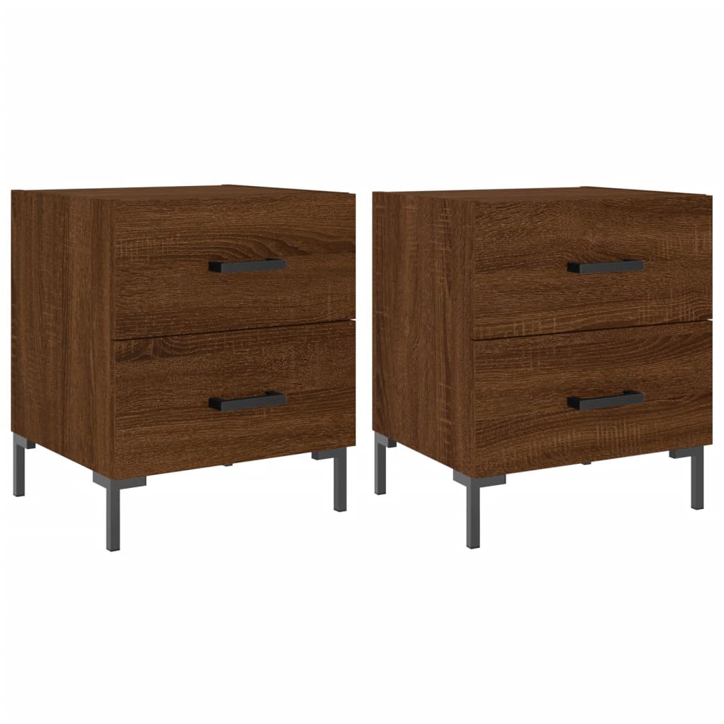 Tables de chevet 2 pcs chêne marron 40x35x47,5 cm - XIOS