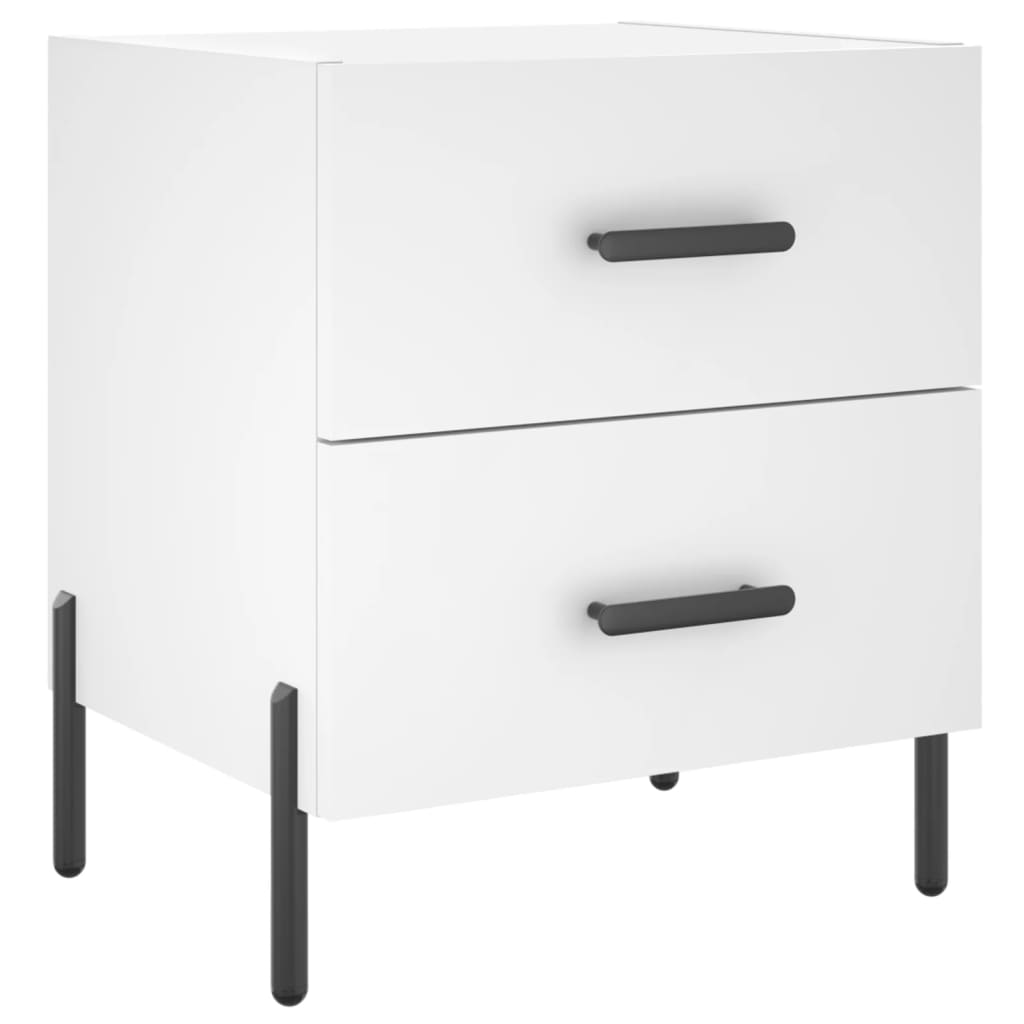 Table de chevet blanc 40x35x47,5 cm bois d’ingénierie - XIOS
