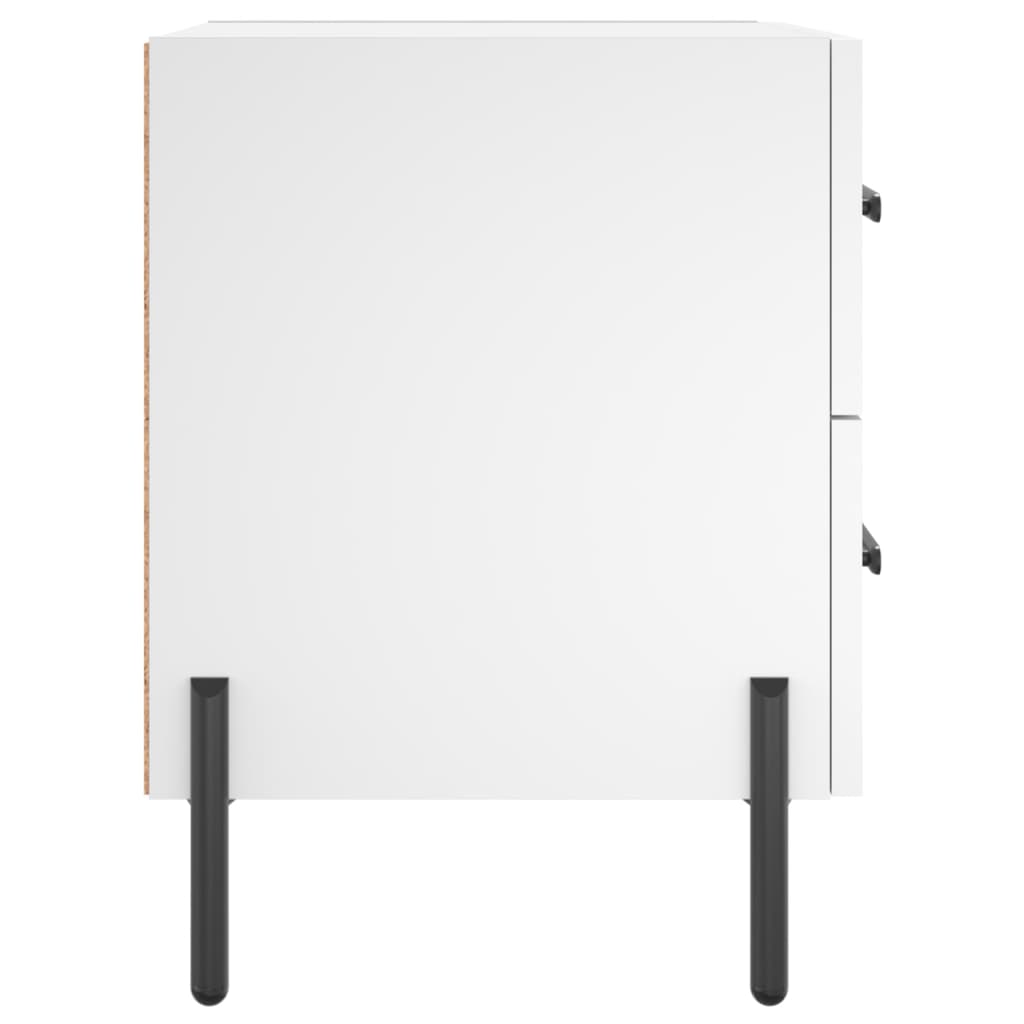 Table de chevet blanc 40x35x47,5 cm bois d’ingénierie - XIOS