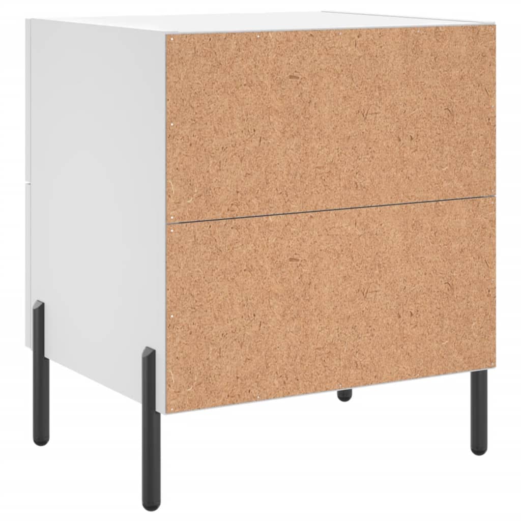 Table de chevet blanc 40x35x47,5 cm bois d’ingénierie - XIOS