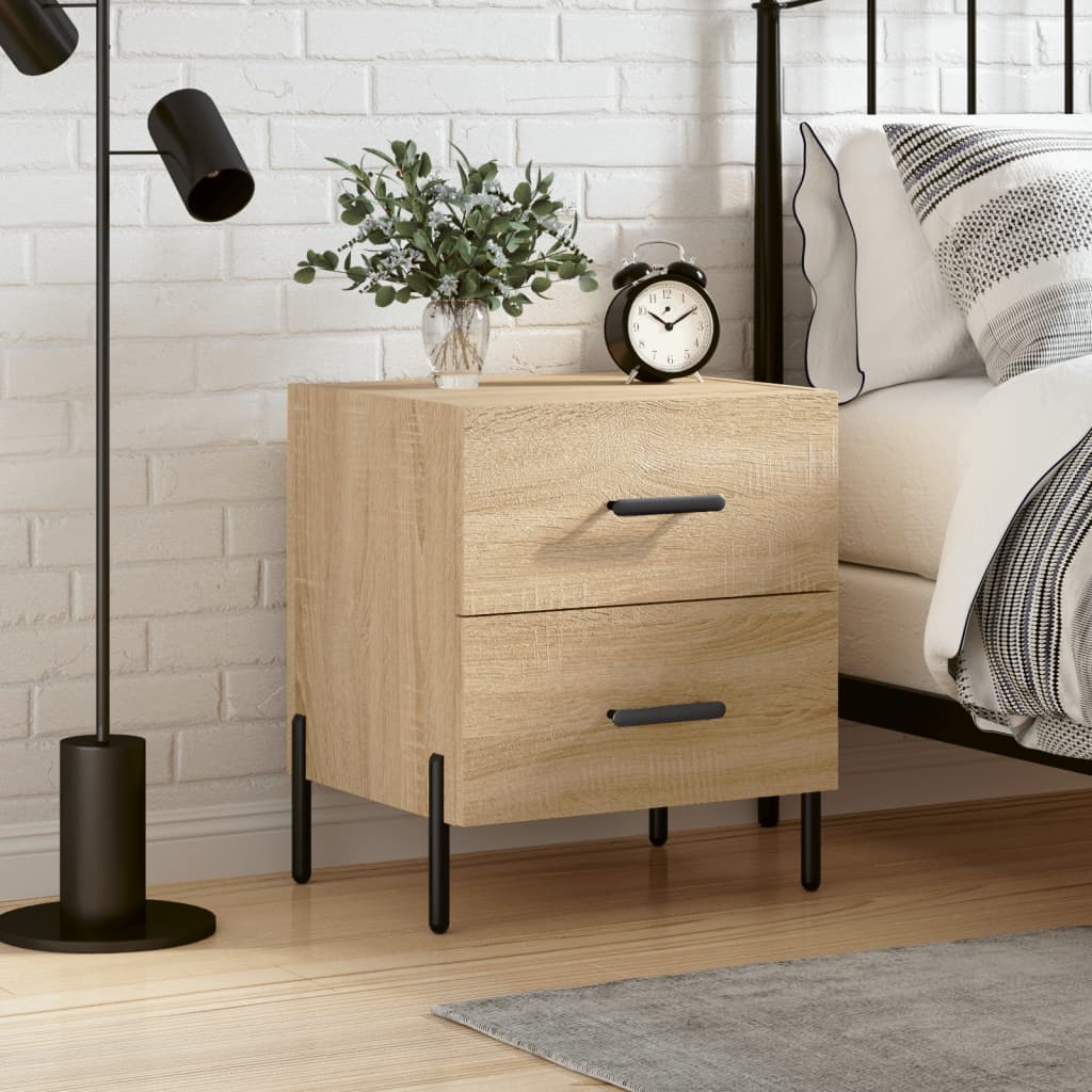 Table de chevet chêne sonoma 40x35x47,5 cm bois d’ingénierie - XIOS