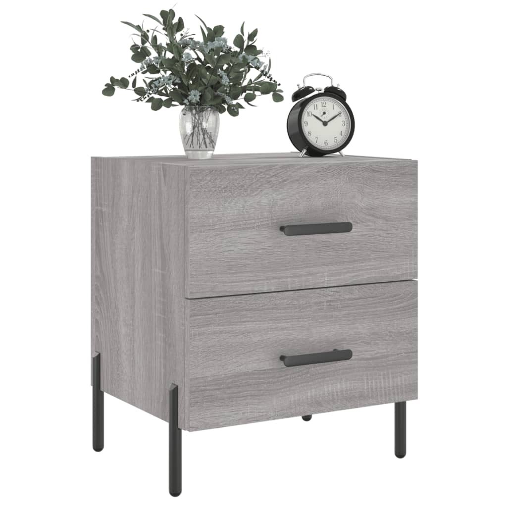 Table de chevet sonoma gris 40x35x47,5 cm bois d’ingénierie - XIOS