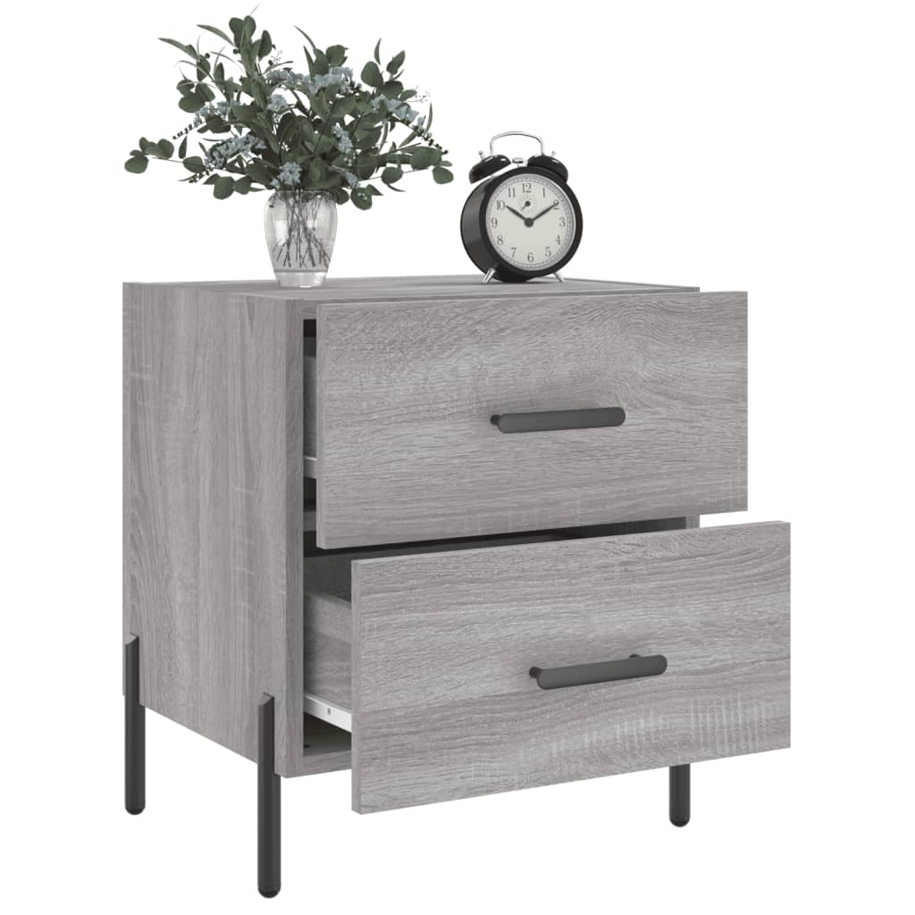 Table de chevet sonoma gris 40x35x47,5 cm bois d’ingénierie - XIOS