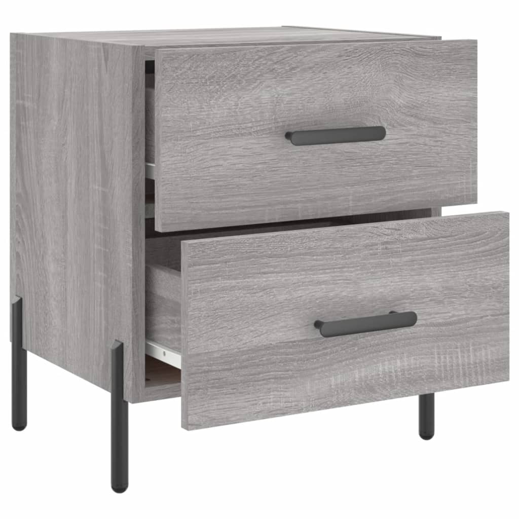 Table de chevet sonoma gris 40x35x47,5 cm bois d’ingénierie - XIOS
