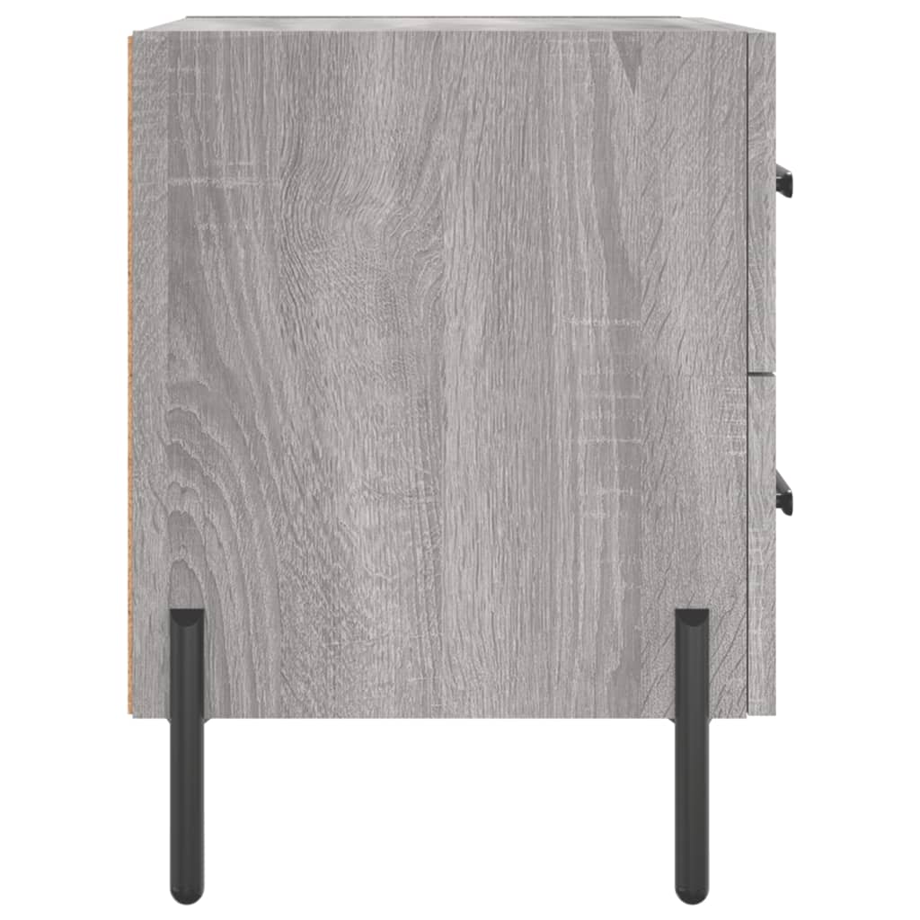 Table de chevet sonoma gris 40x35x47,5 cm bois d’ingénierie - XIOS
