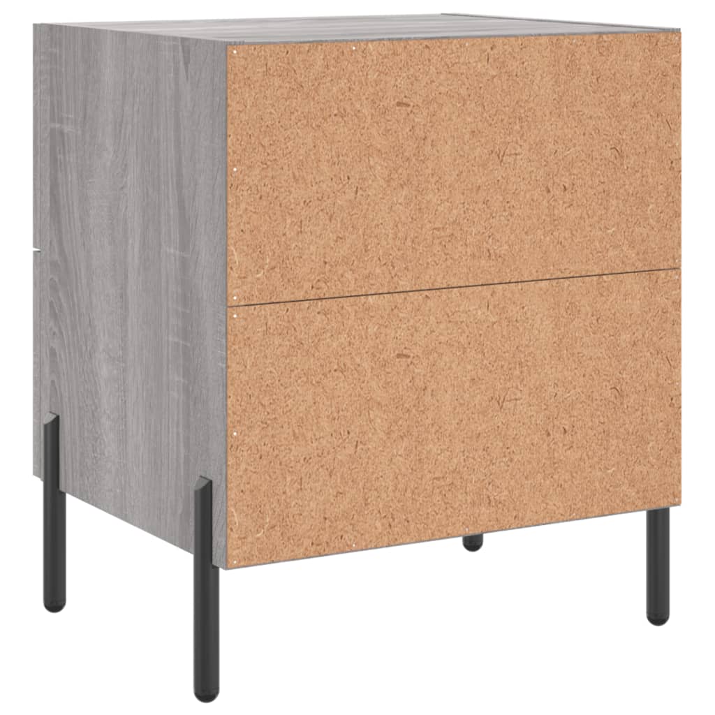 Table de chevet sonoma gris 40x35x47,5 cm bois d’ingénierie - XIOS