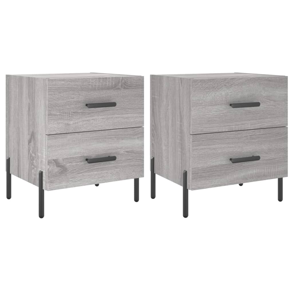 Tables de chevet 2 pcs sonoma gris 40x35x47,5 cm - XIOS