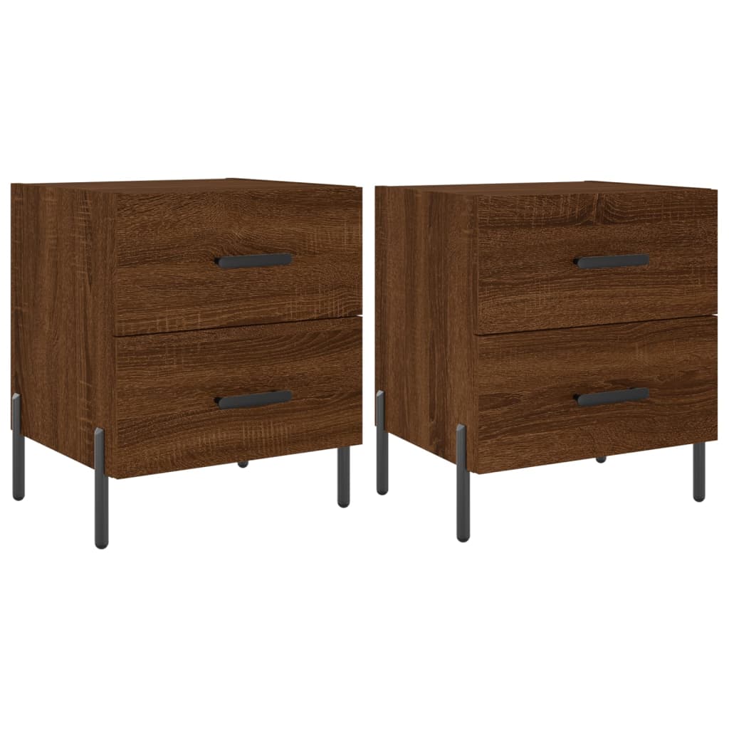 Tables de chevet 2 pcs chêne marron 40x35x47,5 cm - XIOS
