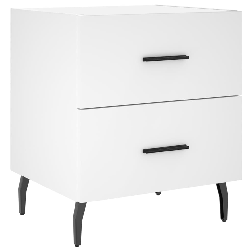 Table de chevet blanc 40x35x47,5 cm bois d’ingénierie - XIOS