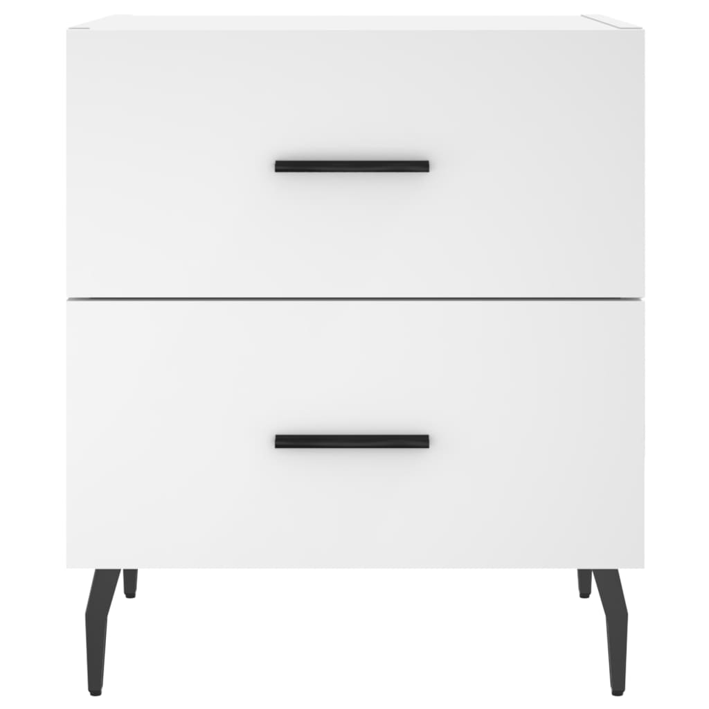 Table de chevet blanc 40x35x47,5 cm bois d’ingénierie - XIOS