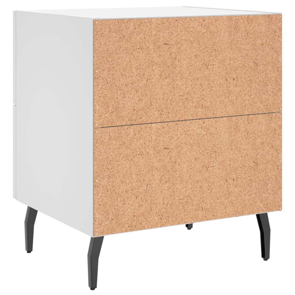 Table de chevet blanc 40x35x47,5 cm bois d’ingénierie - XIOS