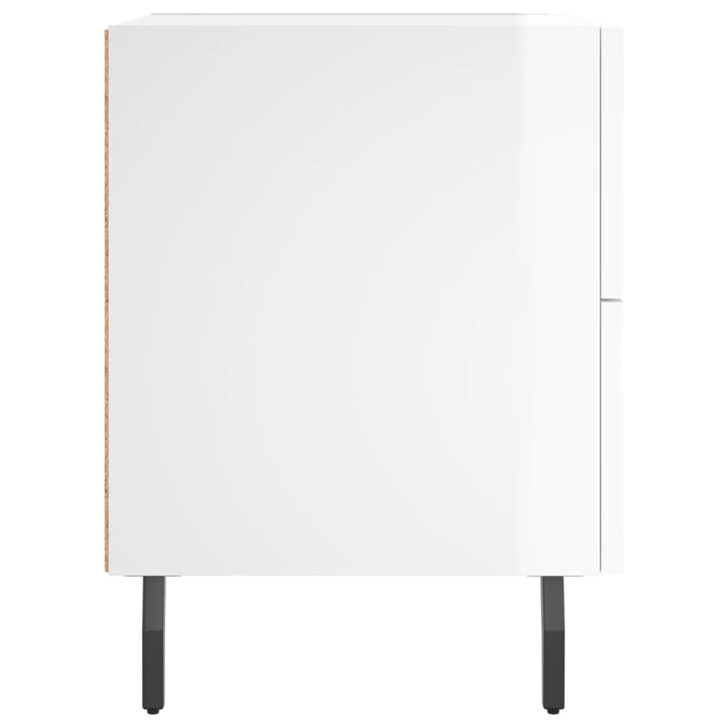 Tables de chevet 2 pcs blanc brillant 40x35x47,5 cm - XIOS