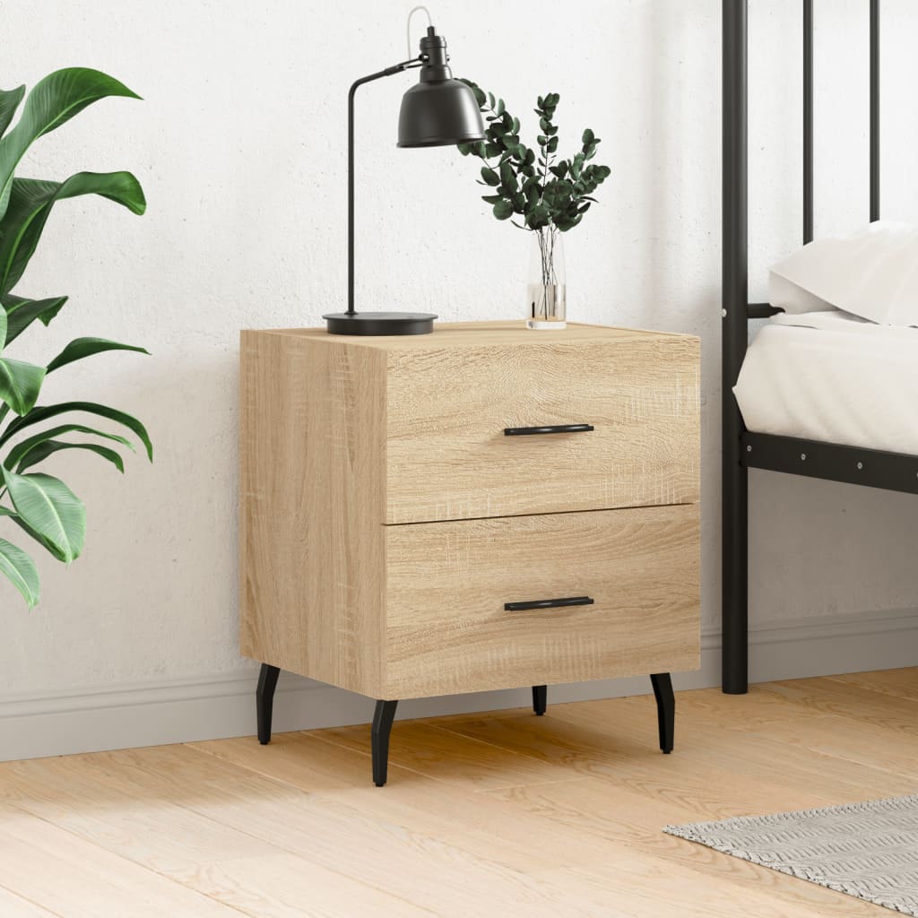 Table de chevet chêne sonoma 40x35x47,5 cm bois d’ingénierie - XIOS