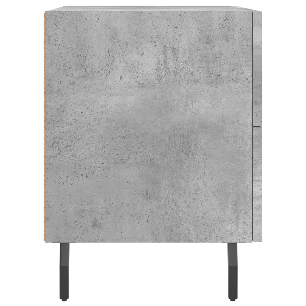 Table de chevet gris béton 40x35x47,5 cm bois d’ingénierie - XIOS