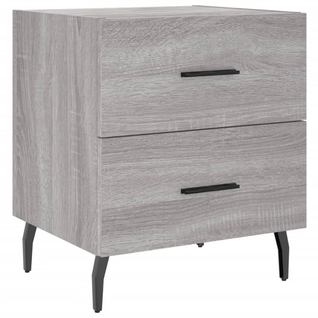 Table de chevet sonoma gris 40x35x47,5 cm bois d’ingénierie - XIOS