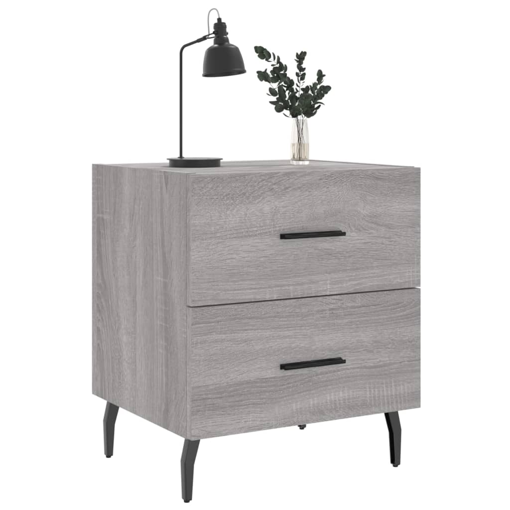 Table de chevet sonoma gris 40x35x47,5 cm bois d’ingénierie - XIOS