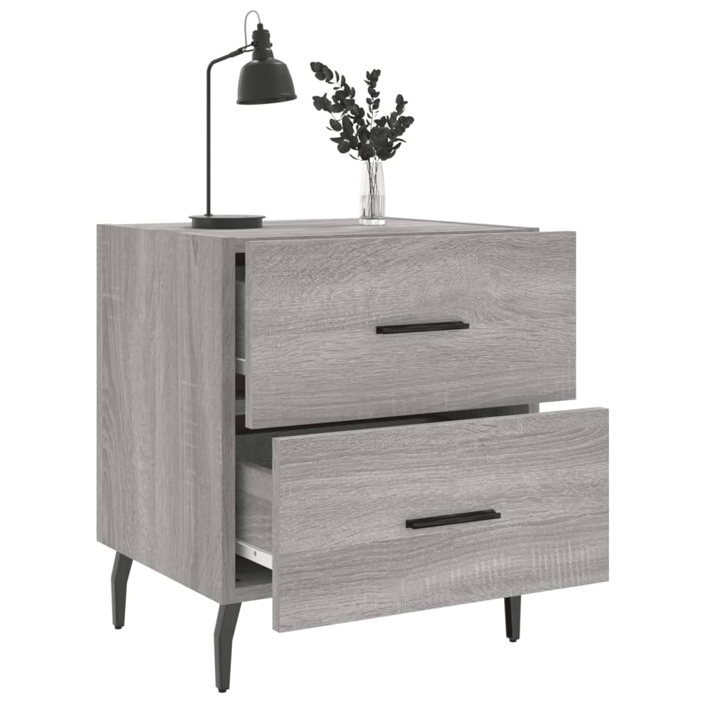 Table de chevet sonoma gris 40x35x47,5 cm bois d’ingénierie - XIOS