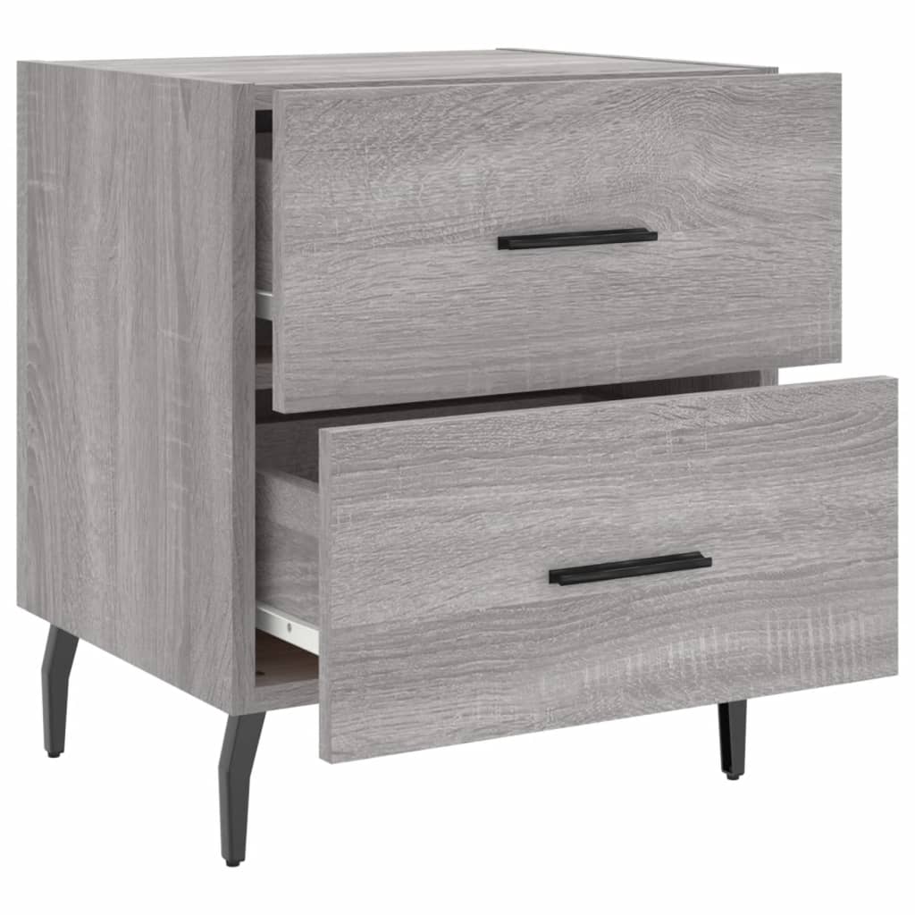 Table de chevet sonoma gris 40x35x47,5 cm bois d’ingénierie - XIOS