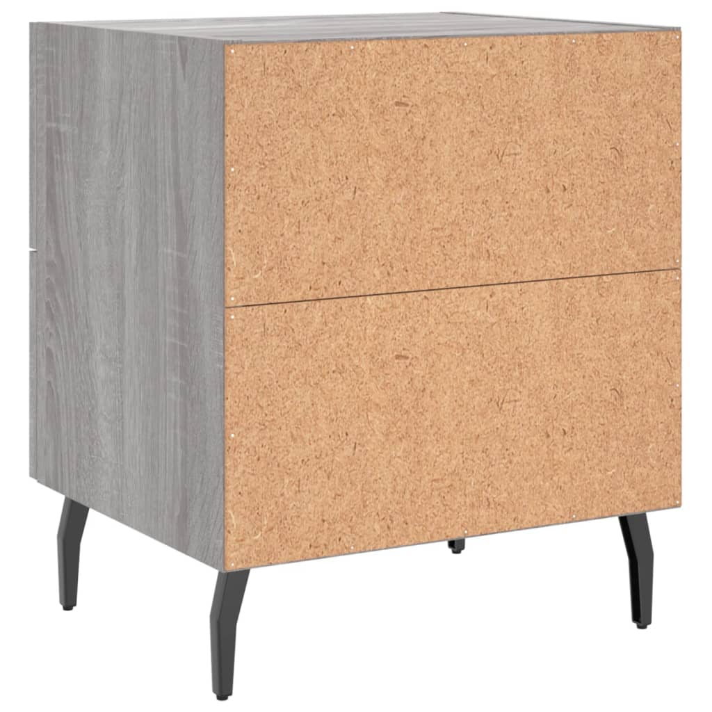 Table de chevet sonoma gris 40x35x47,5 cm bois d’ingénierie - XIOS
