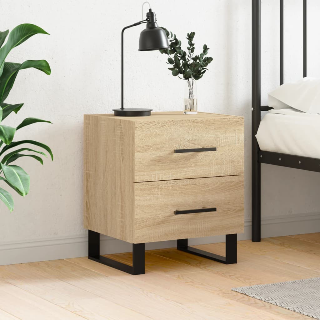 Table de chevet chêne sonoma 40x35x47,5 cm bois d’ingénierie - XIOS