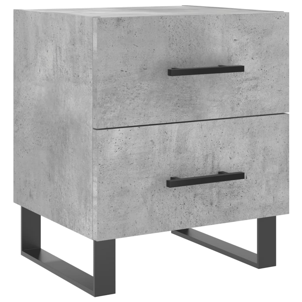 Table de chevet gris béton 40x35x47,5 cm bois d’ingénierie - XIOS