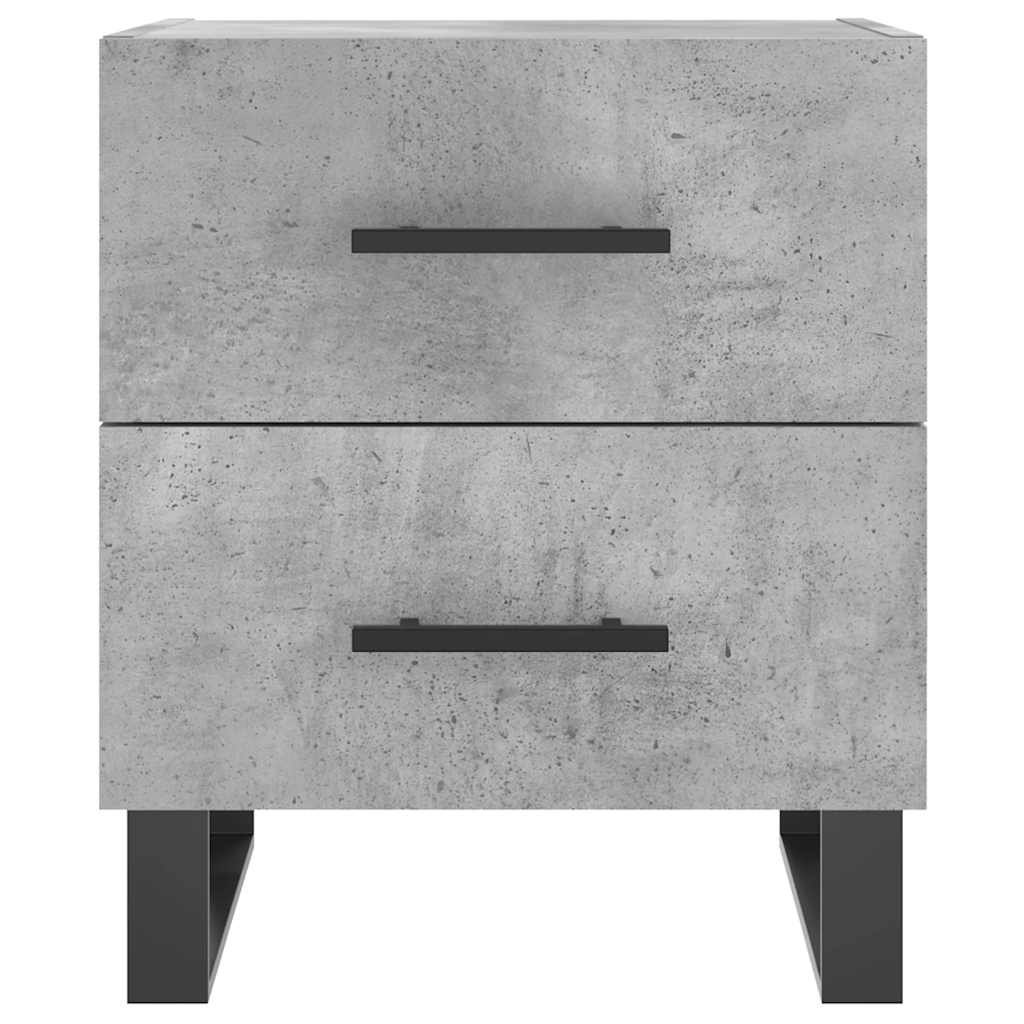 Tables de chevet 2pcs gris béton 40x35x47,5cm bois d’ingénierie - XIOS