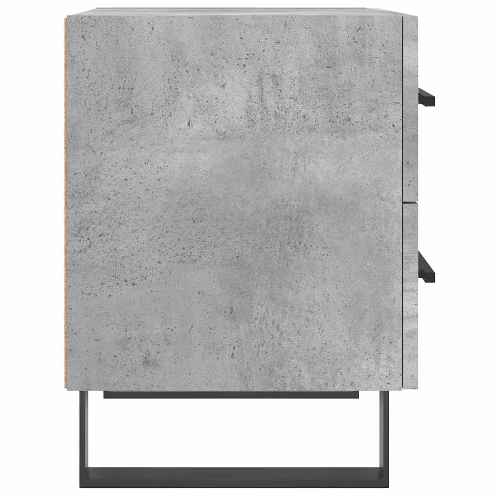 Tables de chevet 2pcs gris béton 40x35x47,5cm bois d’ingénierie - XIOS