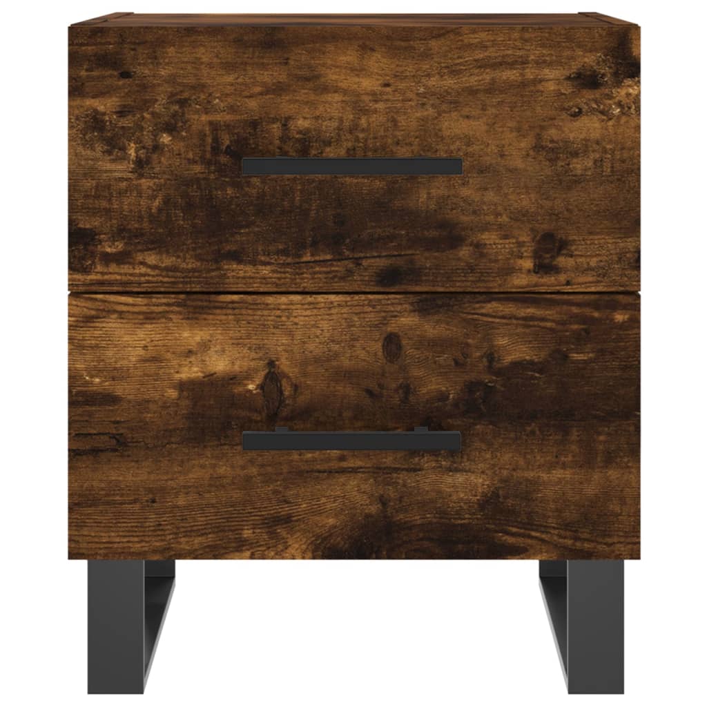 Table de chevet chêne fumé 40x35x47,5 cm bois d’ingénierie - XIOS