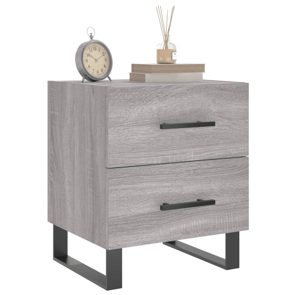 Table de chevet sonoma gris 40x35x47,5 cm bois d’ingénierie - XIOS