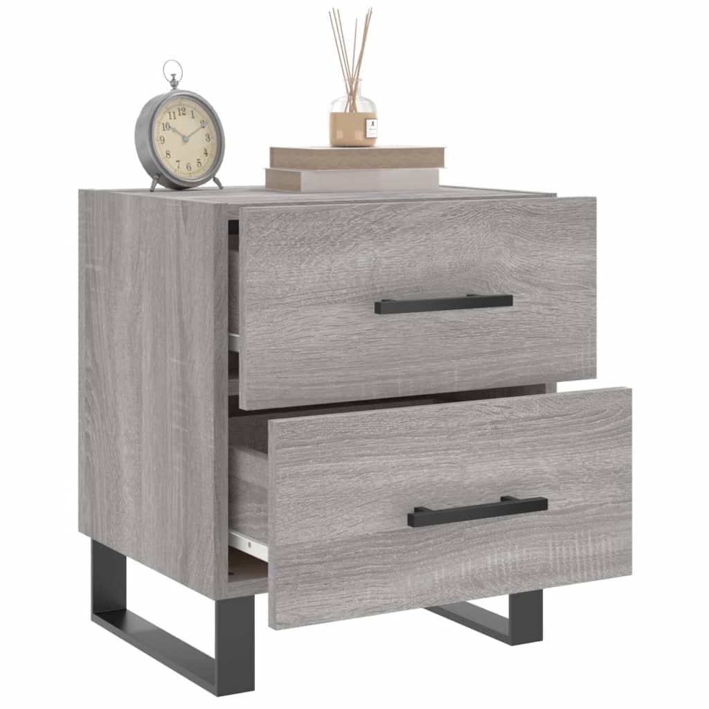 Table de chevet sonoma gris 40x35x47,5 cm bois d’ingénierie - XIOS