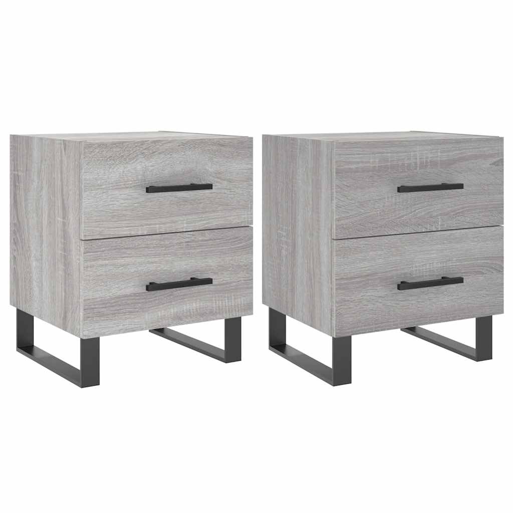 Tables de chevet 2 pcs sonoma gris 40x35x47,5 cm - XIOS
